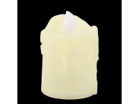 EURAKLES LED sviečka biela/biely plamienok 43 x 36 mm, 1 ks (vr. batérií)