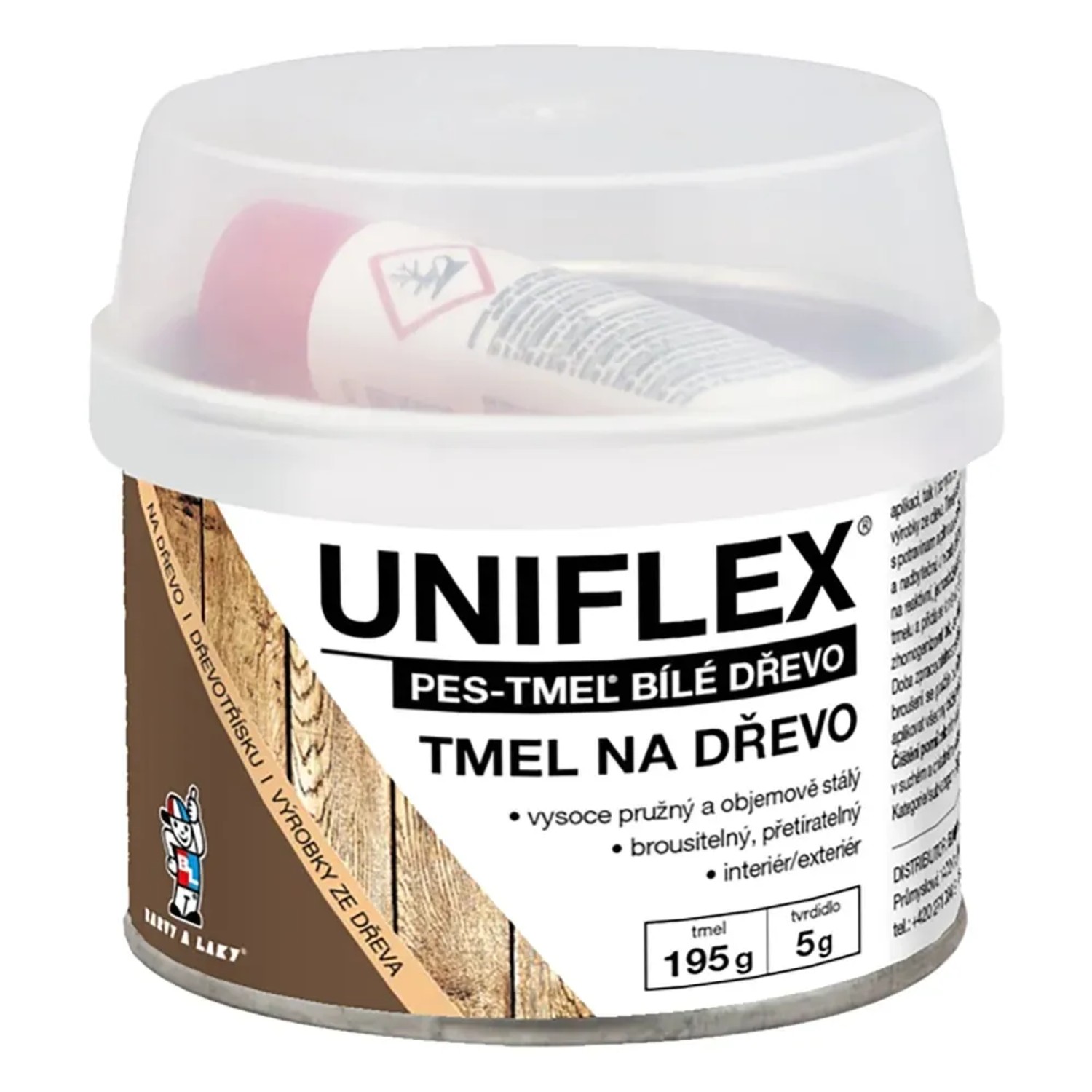 E-shop Uniflex Drevo polyesterový tmel 192 g + 8 g