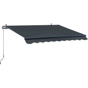 Antracitová markízová látka 300x200 cm ako náhrada pre kĺbové markízy.
