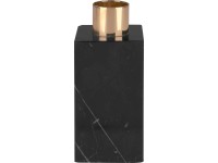 Mramorový svietnik Modern Antique čierno-zlatý, 4,5 x 4,5 x 10 cm