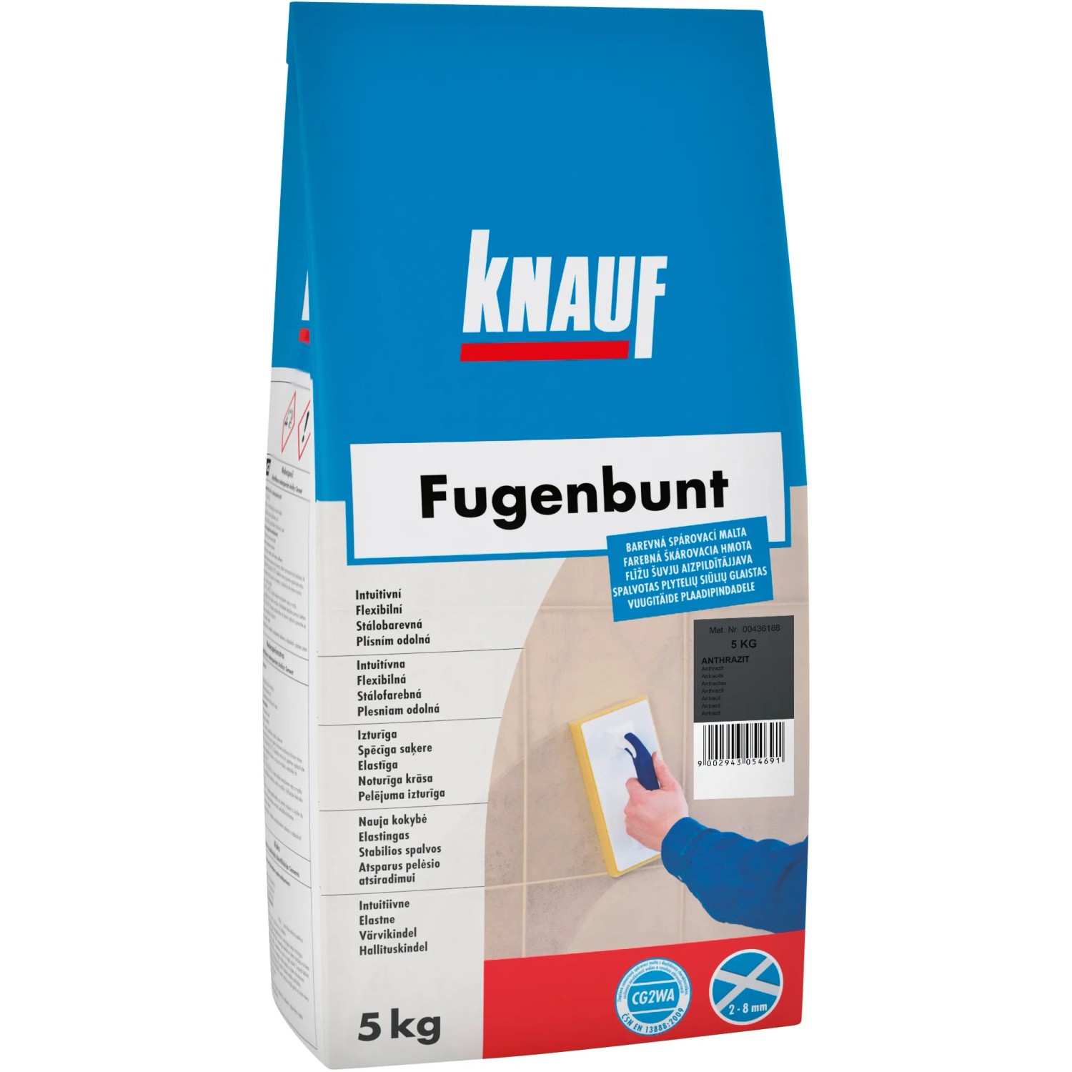 E-shop Knauf Škárovacia hmota Fugenbunt, Anthrazit, 5 kg