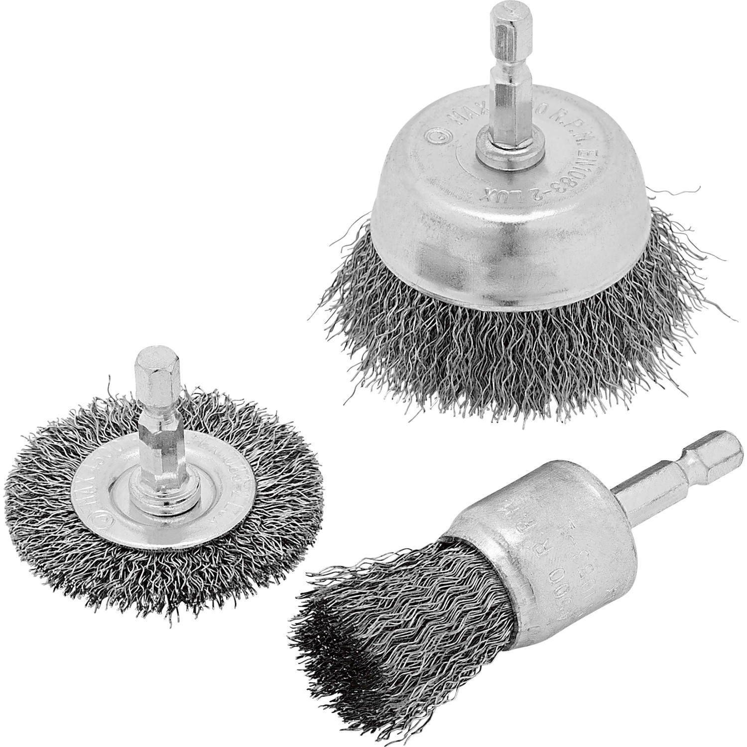 E-shop LUX-TOOLS Súprava oceľových kief Classic 25/50/70 mm, 3dielna