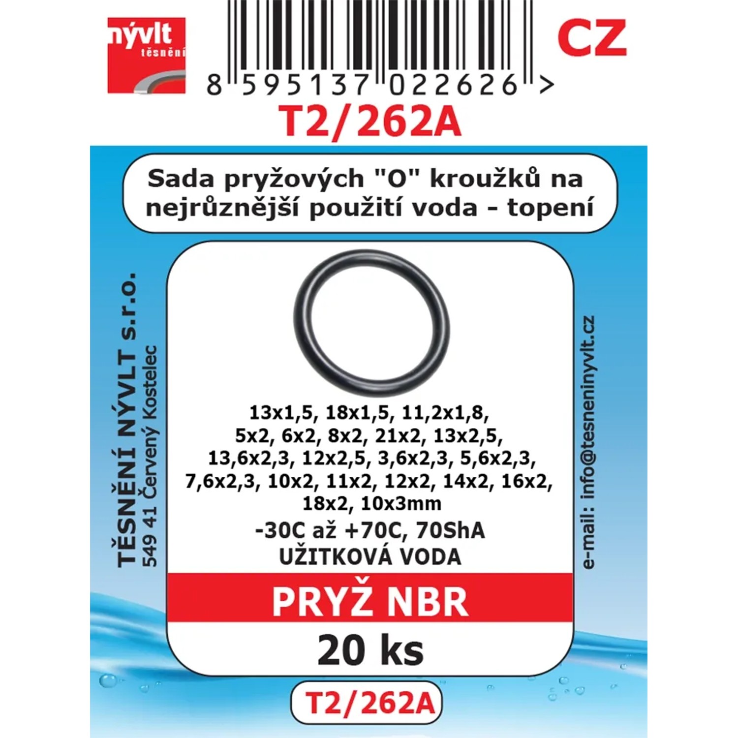 E-shop Súprava gumových O krúžkov, 20 ks