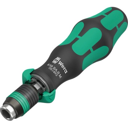 Držiak bitov Wera 838 RA-R s račňou, 6 mm. Skrutkovač pre rýchle skrutkovanie.