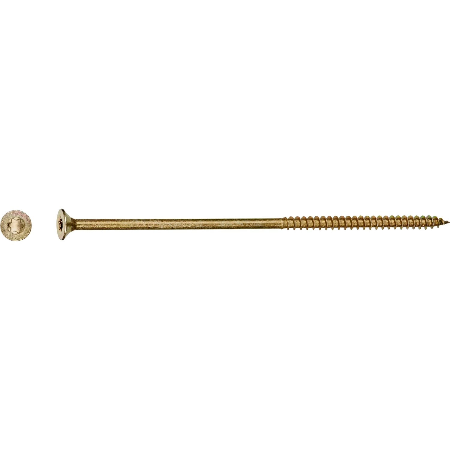 E-shop Uni skrutky so zápustnou hlavou TX30 čiastočný závit žlto pozink. 6x180 mm, 50ks