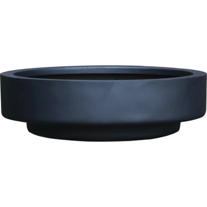 Podmiska z materiálu fiberstone, matná antracitová, pr. 36 x 10 cm