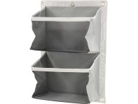 LUX Nástenný organizér textilný s 2 vreckami sivý