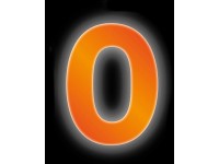 Conacord Reflexné domové číslo 0, oranžové, 8 cm