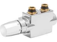 Blok ventilov Quattro, chróm, 21 mm (G 1/2) x 24,1 mm (G 3/4)