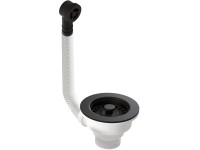 Helika Drezový výpust s prepadom AQP-601, metalický čierny, pr. 114 cm