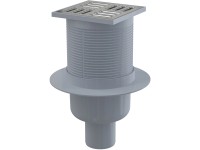 Alcadrain Podlahová vpusť 105 x 105 / 50 mm priama mriežka nerez