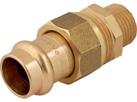 Lisovací skrutkový spoj červená mosadz, pr. 18 mm x 21 mm (R 1/2), 1 ks