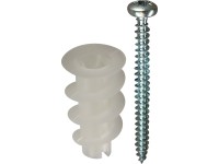 D.I.P. Hmoždinka do sadrokartónu so skrutkou, plast, 5 ks D.I.P. Hmoždinka do sadrokartónu so skrutkou, plast, 5 ks