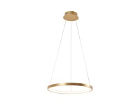 Just Light Závesné LED svietidlo Circle, 19W, 2450lm, zlatá, pr. 39 cm