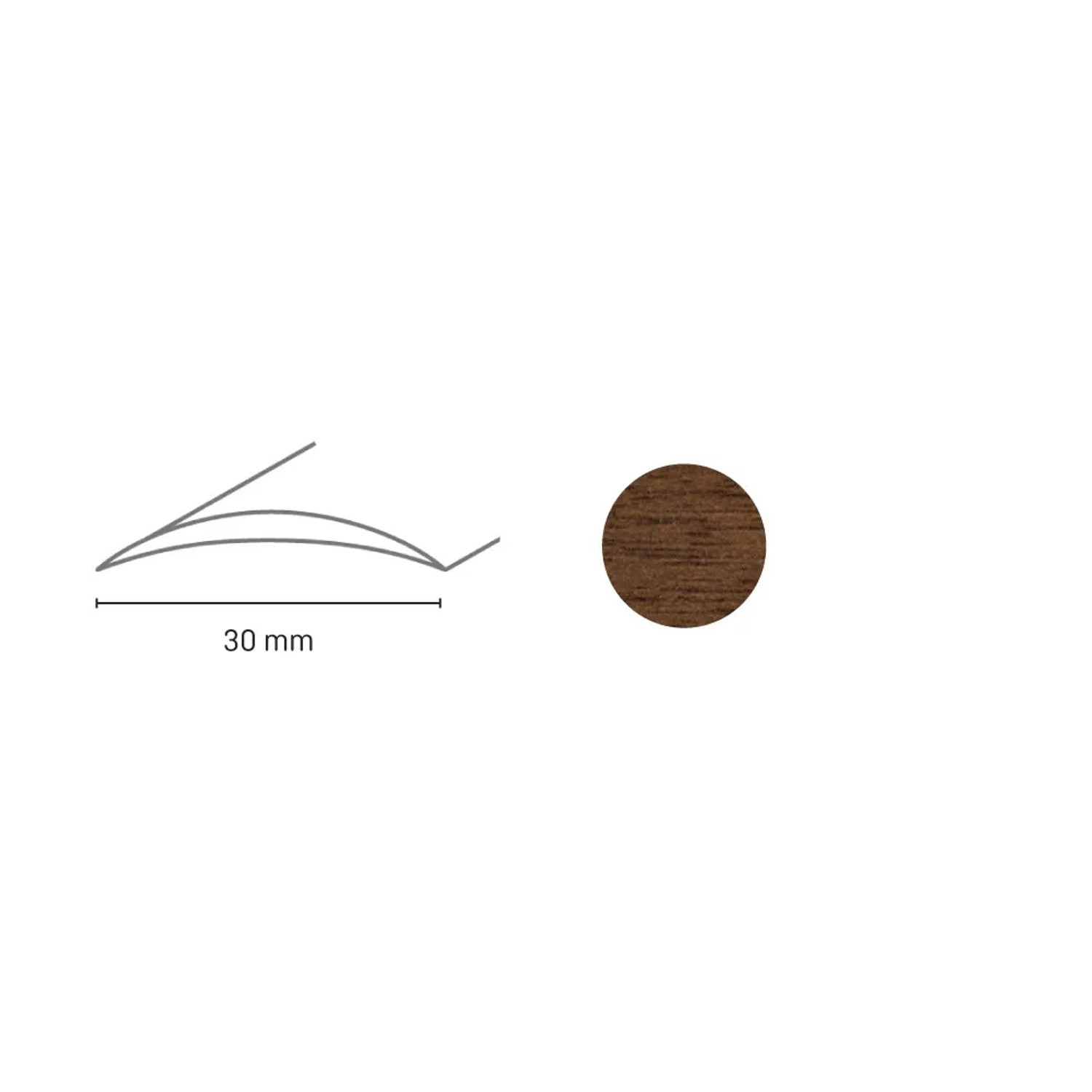 E-shop Döllken Profiles Prechodový profil DP 03 S Samolepiaca 30 x 930 mm, orech