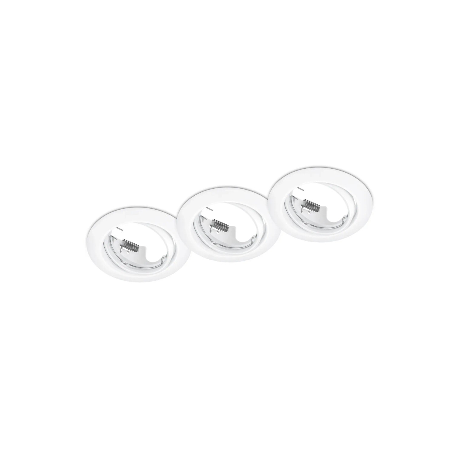 E-shop Trio Vstavané svietidlo Jura 3 x GU10, biela matná pr. 80 mm