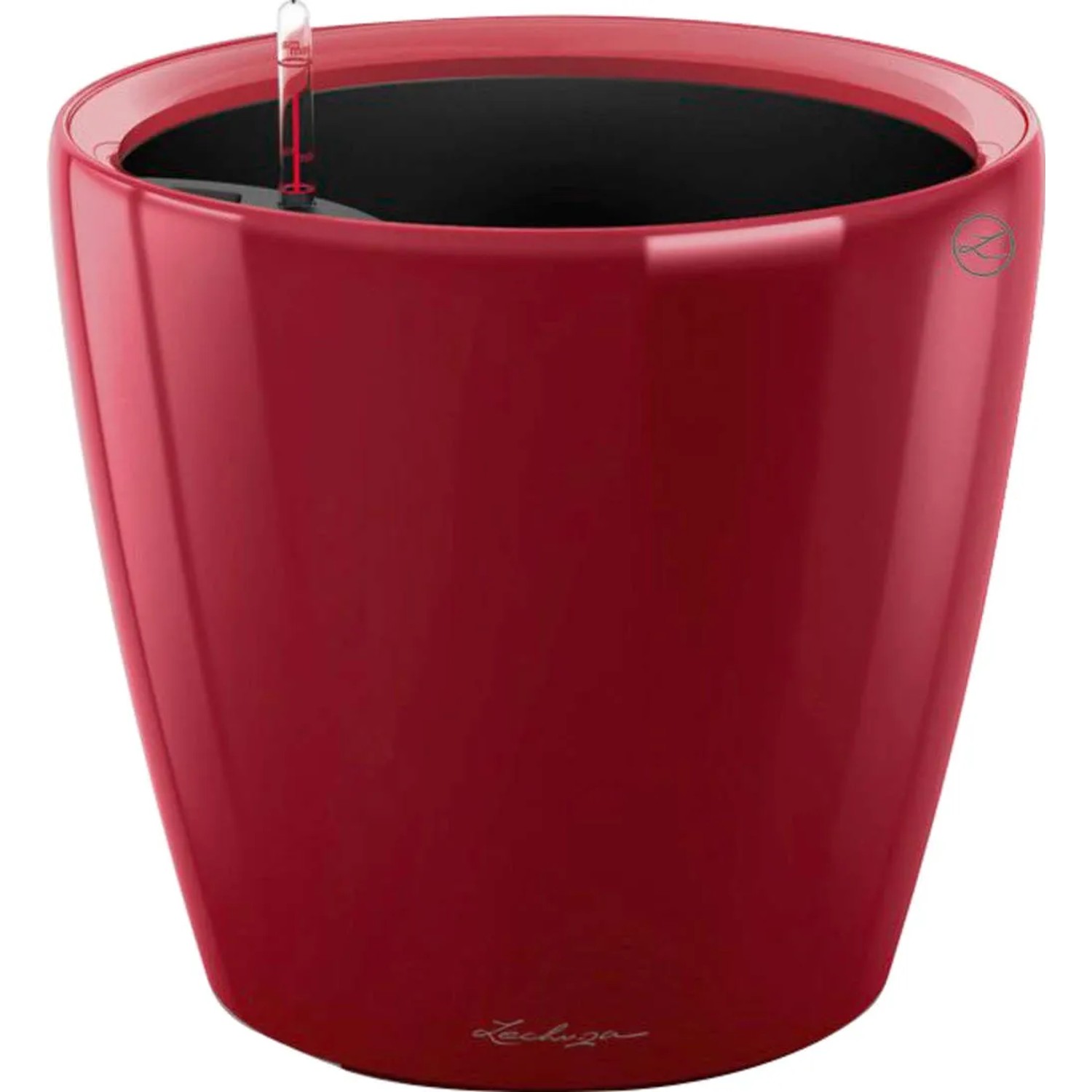 E-shop Lechuza Kvetináč Classico Premium LS 28, červená vysoko lesklá, pr. 28 x 26 cm