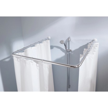 Kleine Wolke Univerzálna tyč z 3 ks pre sprchové závesy chrómová, pr. 25 mm