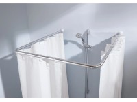 Kleine Wolke Univerzálna tyč z 3 ks pre sprchové závesy chrómová, pr. 25 mm