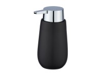 Wenko Dávkovač mydla Badi čierny keramika 0,32 l, 9,5 x 16 x 8 cm