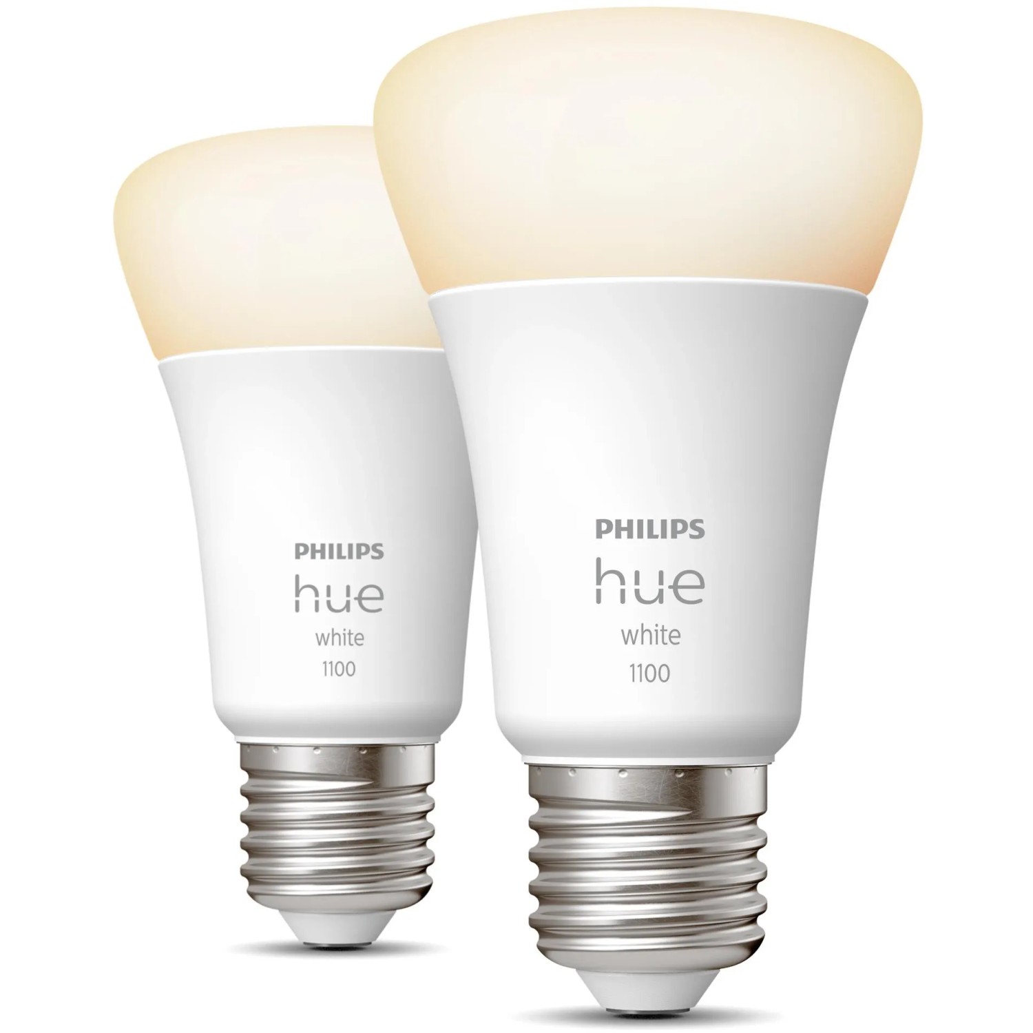 E-shop Philips Hue Smart žiarovka White A60 E27 9,5 W 1055lm 2700K, 2 ks