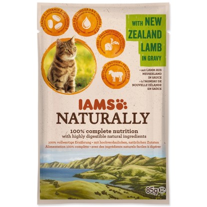 IAMS Kapsička Naturally Adult s jahňacím mäsom v omáčke 85 g