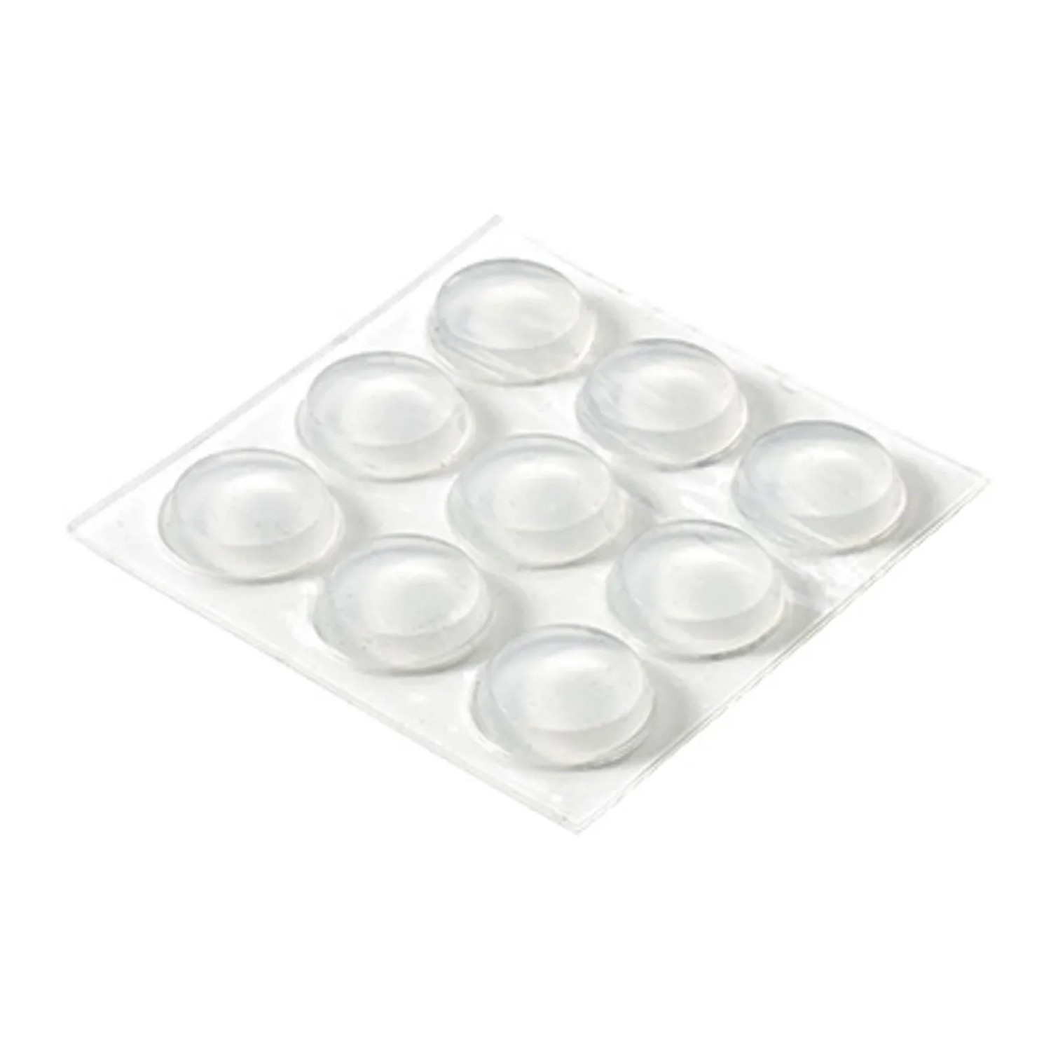 E-shop Hettich Samolepiace dverné zarážky, transparentné, pr. 19 x 4,5 mm, 9 ks