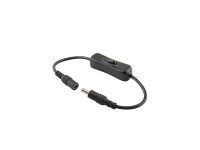 FK Technics Kábel s vypínačom a konektormi čierny DC 5,5 x 2,1 mm, 2 x 15 cm