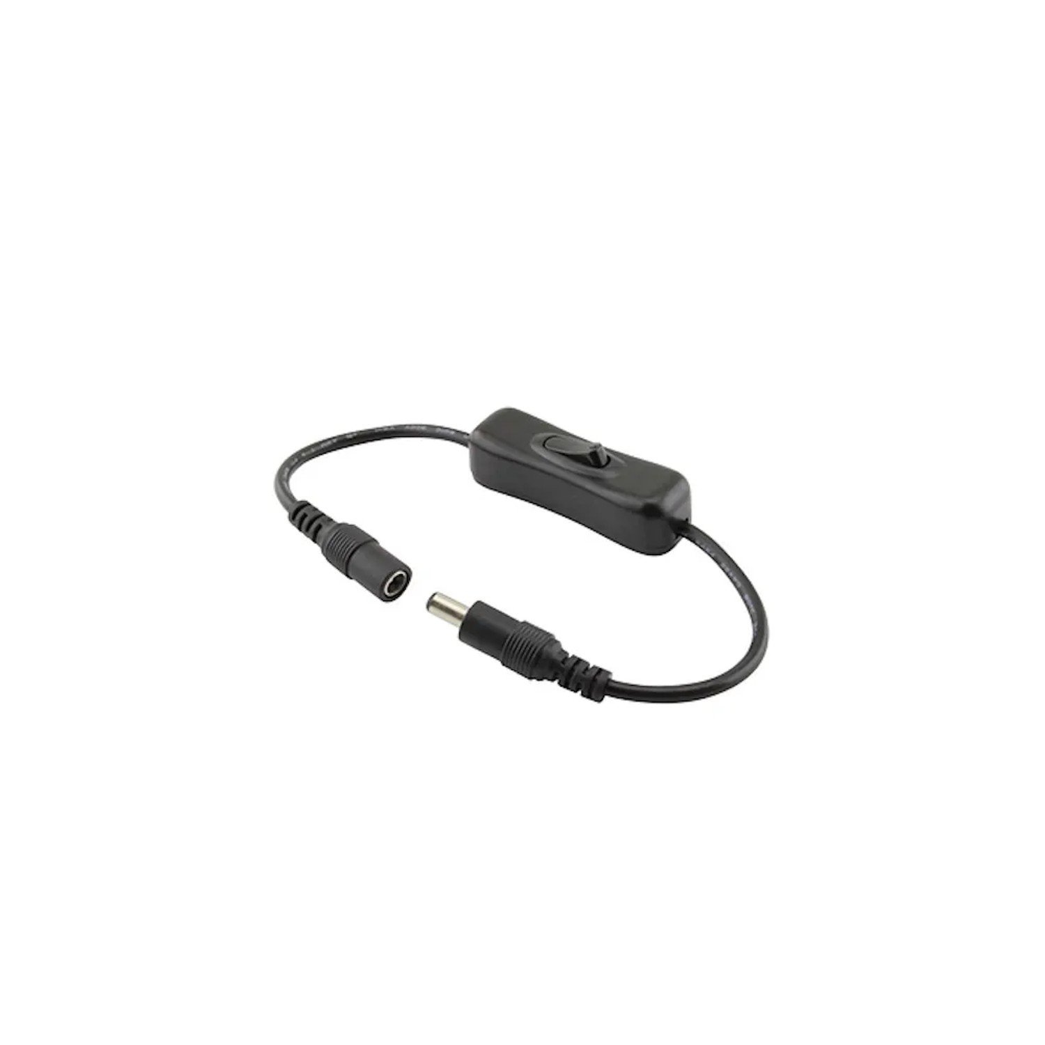 E-shop FK Technics Kábel s vypínačom a konektormi čierny DC 5,5 x 2,1 mm, 2 x 15 cm