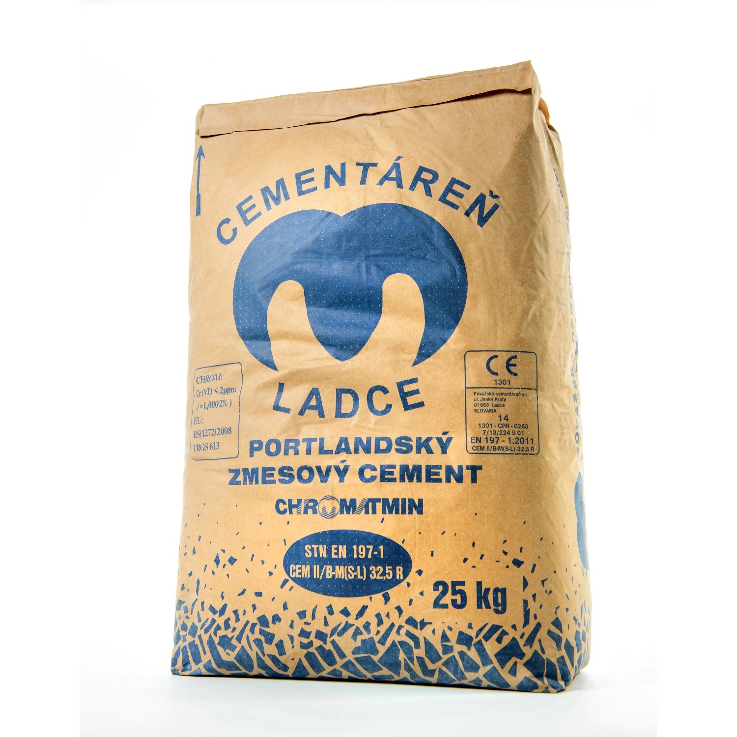 E-shop CEMENTÁREŇ LADCE Portlandský zmesový cement CEM II/B-M(S-L) 32,5 R, 25 kg