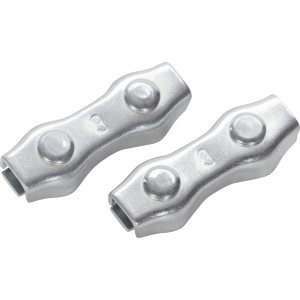 Dve pozinkované duplexné svorky (1,5 – 3 mm) na spájanie lán.