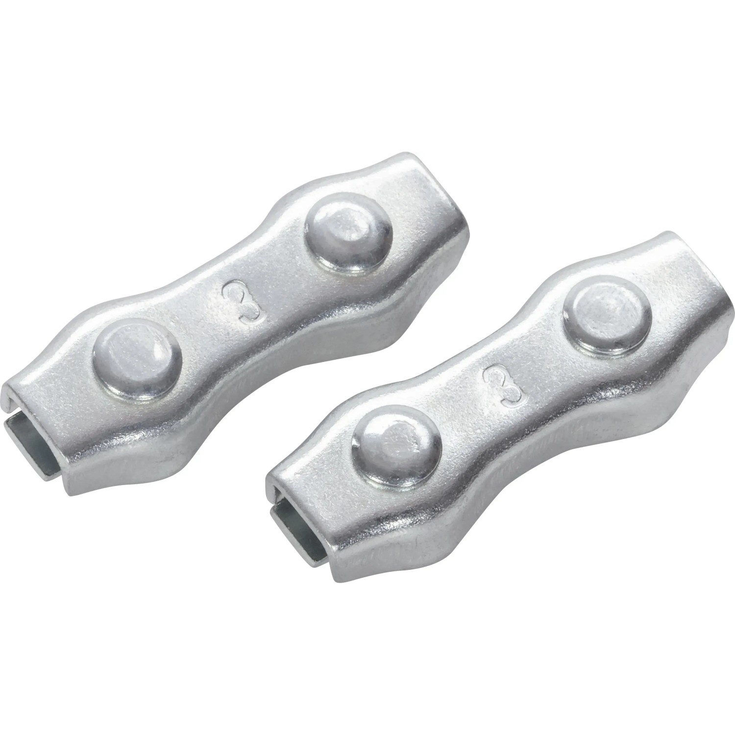 E-shop LUX-TOOLS Lanová svorka Duplex pozinkovaná oceľ, 2 ks, pre laná s pr. 1,5-3 mm