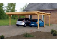 Skan Holz Prístrešok na auto Emsland ALU, prírodný, 613 x 604 cm