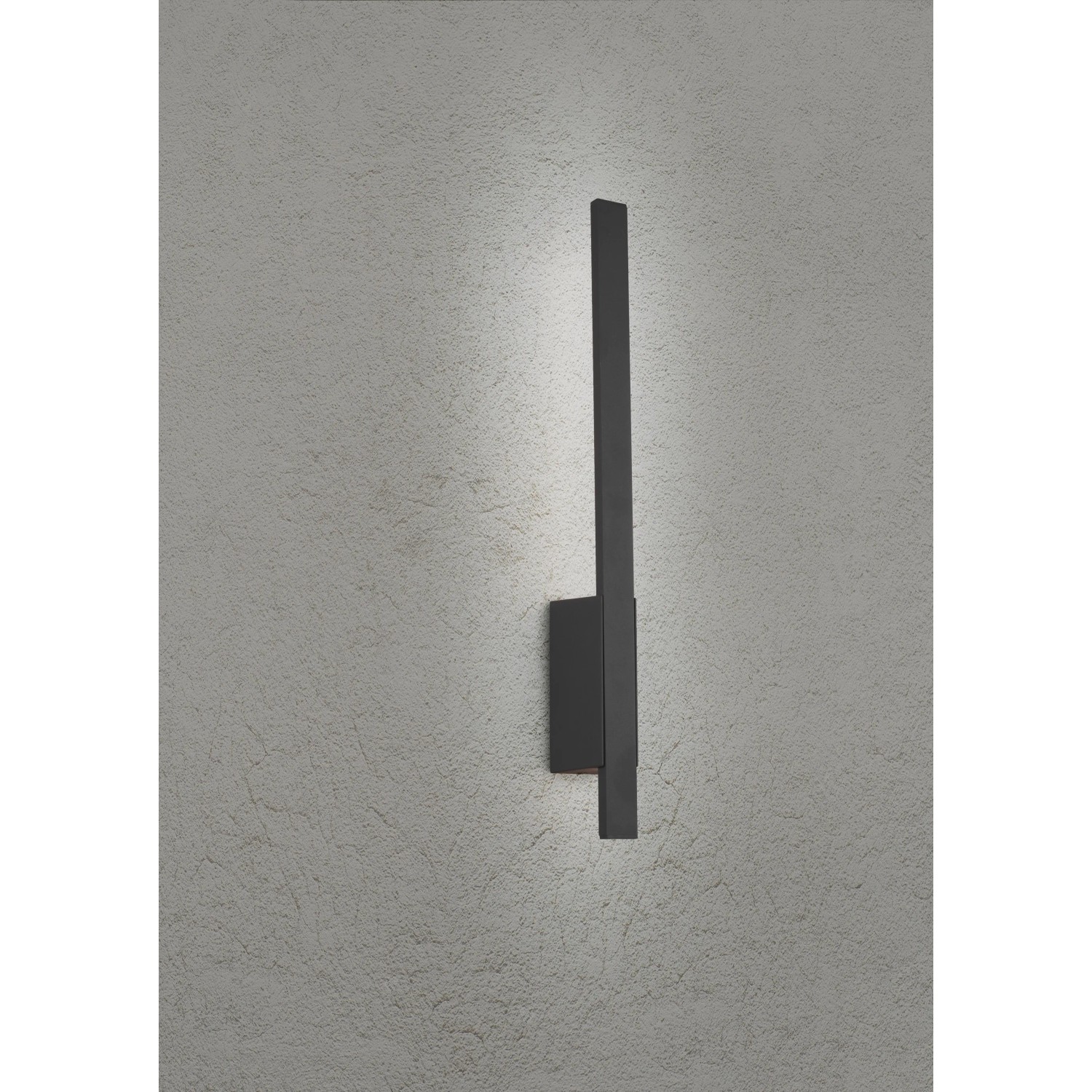 E-shop Trio Nástenné LED svietidlo Tawa, IP54, 7,5 W, 800lm, 3000K, antracit, 5 x 50 cm