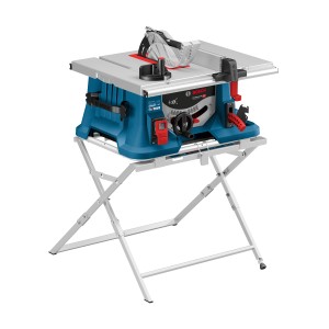 Stolová píla Bosch Professional GTS 635-216 s výkonom 1600 W a prídavným pílovým kotúčom na stojane.