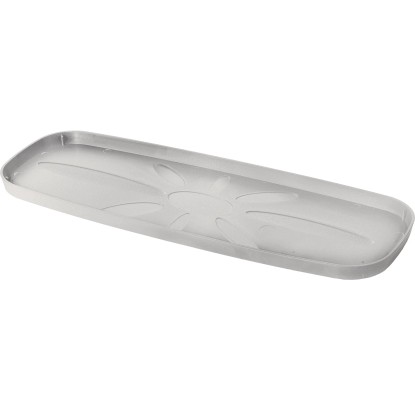 Deroma Miska pod truhlík Origin Rectangular Saucer, svetlo sivá, 58 x 22,4 cm