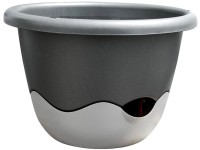 Plastia Kvetináč so závesom Mareta antracit pr. 25 cm