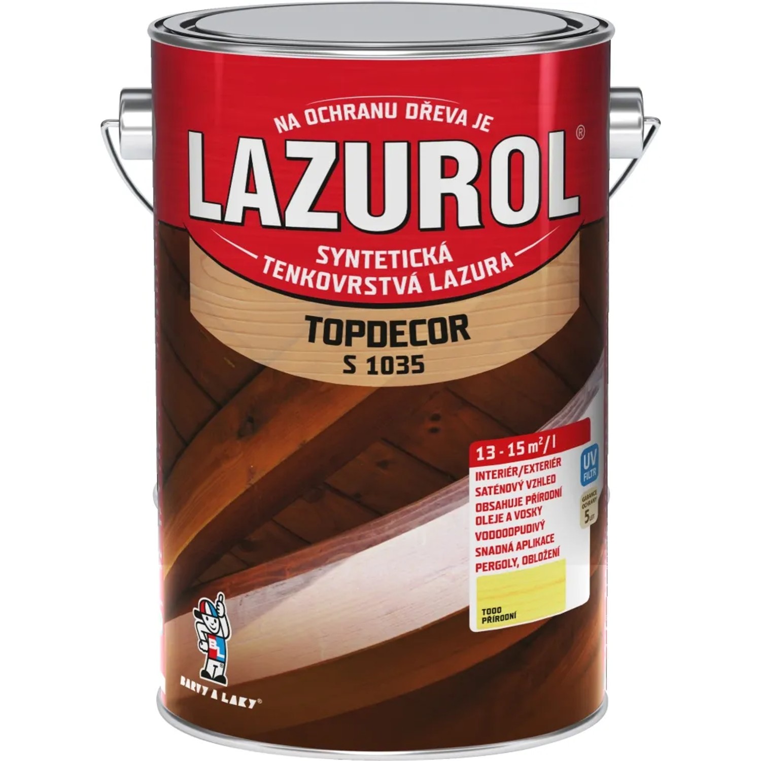 E-shop Lazurol Topdecor S1035 lazúra gaštan 4,5 l