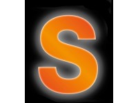 Conacord Reflexné domové písmeno S, oranžové, 8 cm