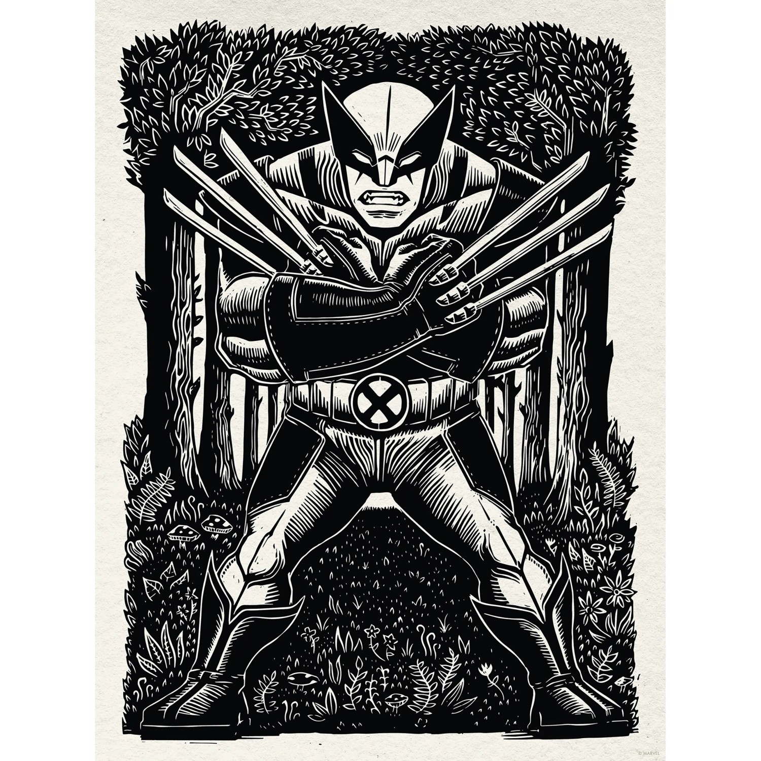 E-shop Komar Plagát Marvel Wolverine Lino-Cut 30 x 40 cm