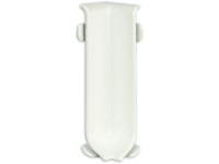 Fuchs Design Hliníkový sokel - vnútorný roh, práškovo lakovaný biely, 8 cm