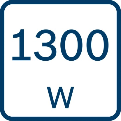 Symbol: Výkon 1300 W pre formátovacie, kapovacie a pokosové píly.