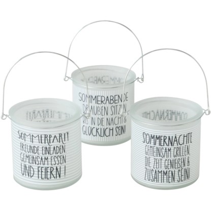 Boltze Svietnik Sommer rôzne druhy bílý pr. 10 x 10 cm