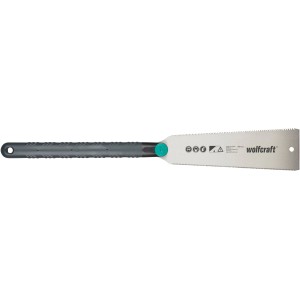 Japonská píla Wolfcraft, 240 mm, s flexibilným pílovým listom a ergonomickou rukoväťou pre presné rezy.