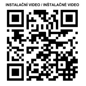 QR kód pre inštalačné video pre vonkajšiu inštalačnú súpravu Kaiser.