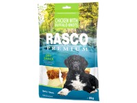 Rasco Premium Maškrta pre psov Buvolie uzle obalené kuracím mäsom, veľ. 6cm, 80g Rasco Premium Maškrta pre psov Buvolie uzle obalené kuracím mäsom, veľ. 6cm, 80g