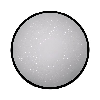 Just Light Stropné LED svietidlo Kyle, hv. obloha, 19W, 2630lm, čierna, pr. 38cm