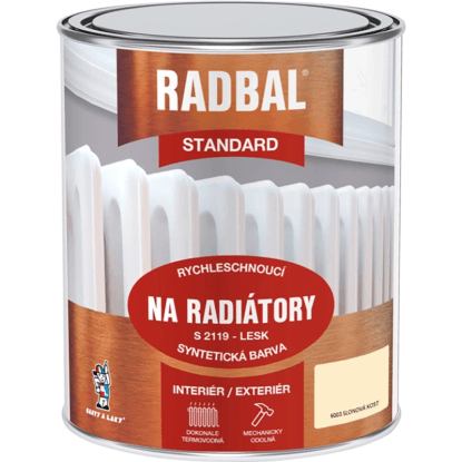 RADBAL Syntetická farba na radiátory STANDARD S 2119 lesklá 6003 slon.kosť 600ml