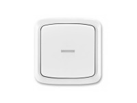 ABB Stried./schodisk. spínač so signl. TANGO 3558A-W25342 B, biely, 48x150x110mm