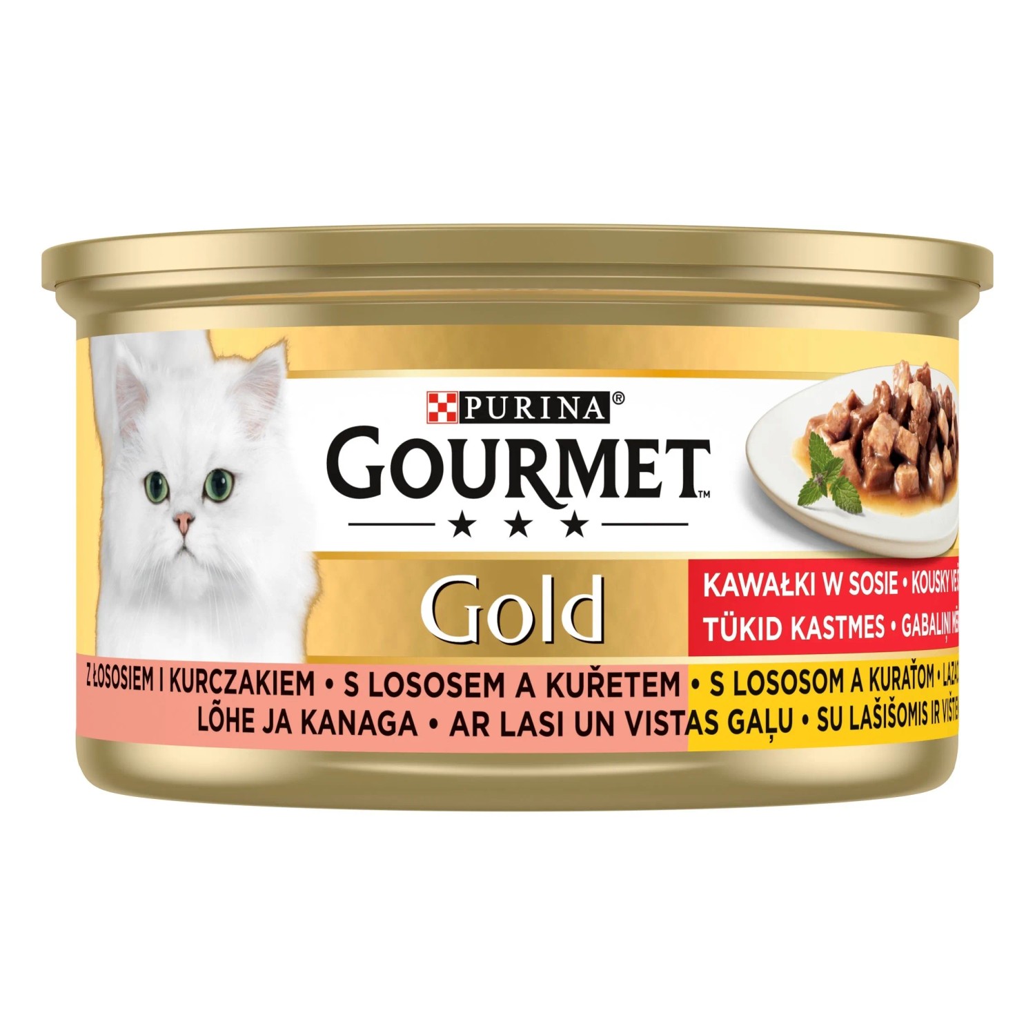 E-shop Gourmet Gold Konzerva pre mačky losos, kura 1 x 85 g